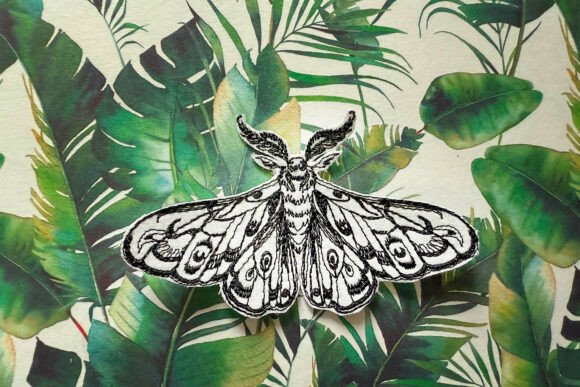 Beautiful Butterfly Machine Embroidery for Small Business Merch