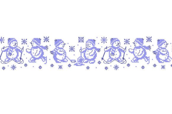Christmas Embroidery Design. Border.