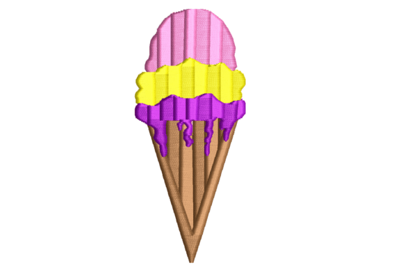 Cute Ice Cream Embroidery Design Review for Apparel Projects