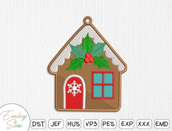 Gingerbread House Embroidery Design Review for Small Business Merchandise