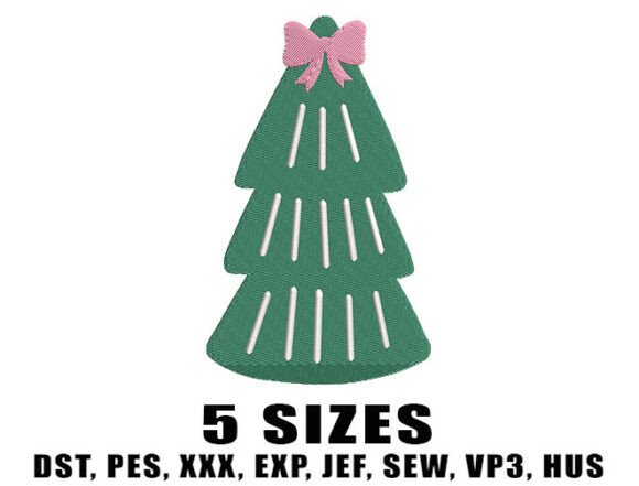 Green Seasonal Tree Embroidery Design Review for Gift Products