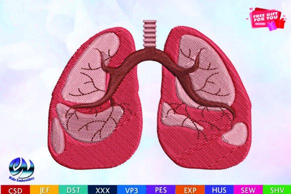 Lungs Embroidery Design: A Fresh Addition to Seasonal Projects