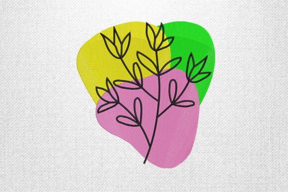 Modern Leaf Outline Embroidery Design Review for Boutique Sweatshirts