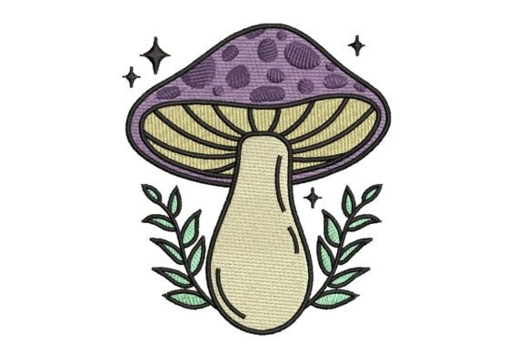 Mystical Spotted Mushroom with Foliage Embroidery Design Review