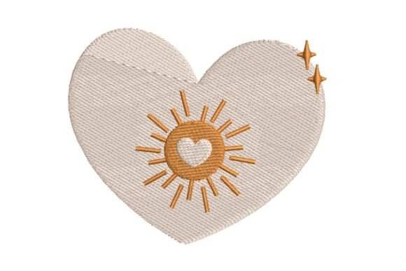 Radiant Sun Heart Embroidery Design Review for Personalized Gift Products