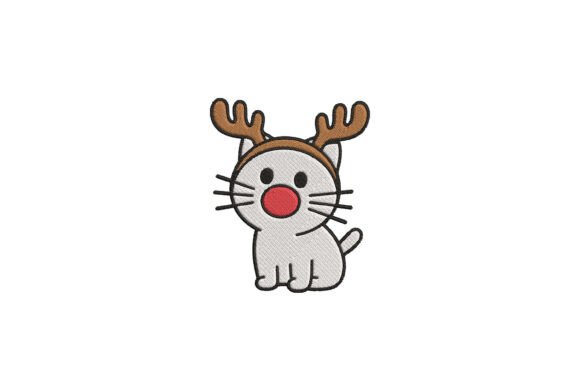 Reindeer Cat Christmas Embroidery Review for Apparel Projects