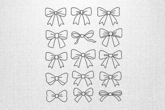 Ribbon Bow Outline Embroidery Set Review for Boutique Apparel