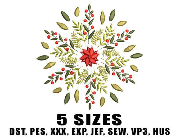 Snowflake Leaf Embroidery Design Review for Craft Fair Products