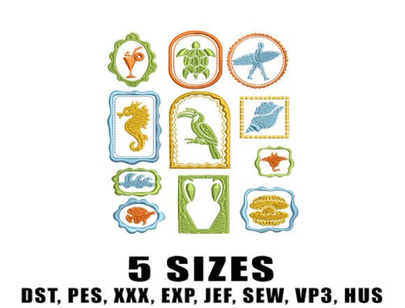 Summer Beach Embroidery Designs Review for Small Business Merch