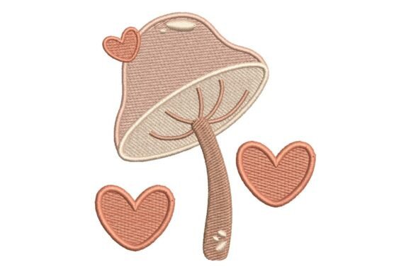 Whimsical Mushroom with Hearts Embroidery Design Review